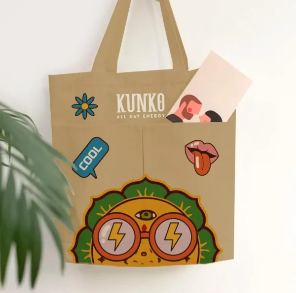 kunko yerba mate tote bag beige