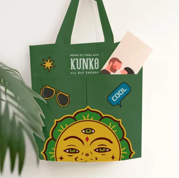 kunko yerba mate tote bag verde